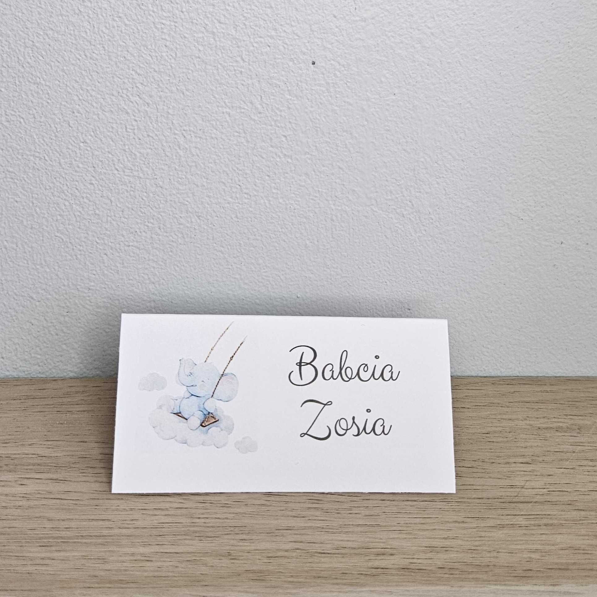 Winietki, urodziny, roczek - słonik – personalizowane