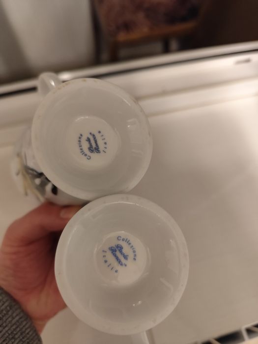 2 чашки, итальянская керамика, фарфор.