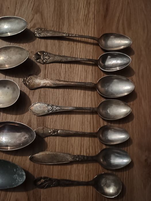 Stare sztućce platerowane łyżki
