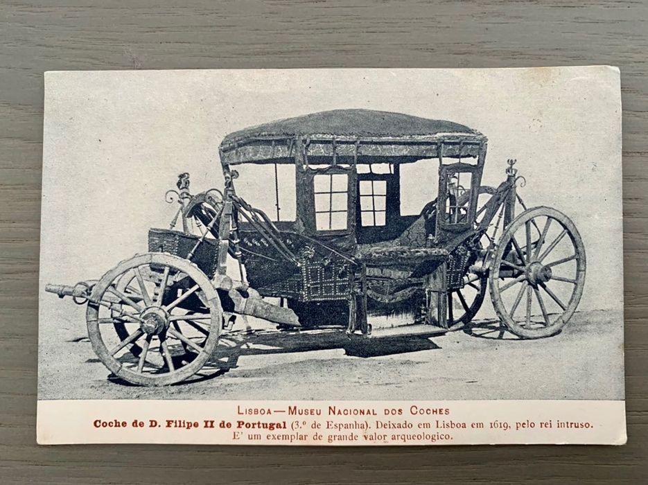6 Postais de Coches Antigos do Museu Nacional dos Coches