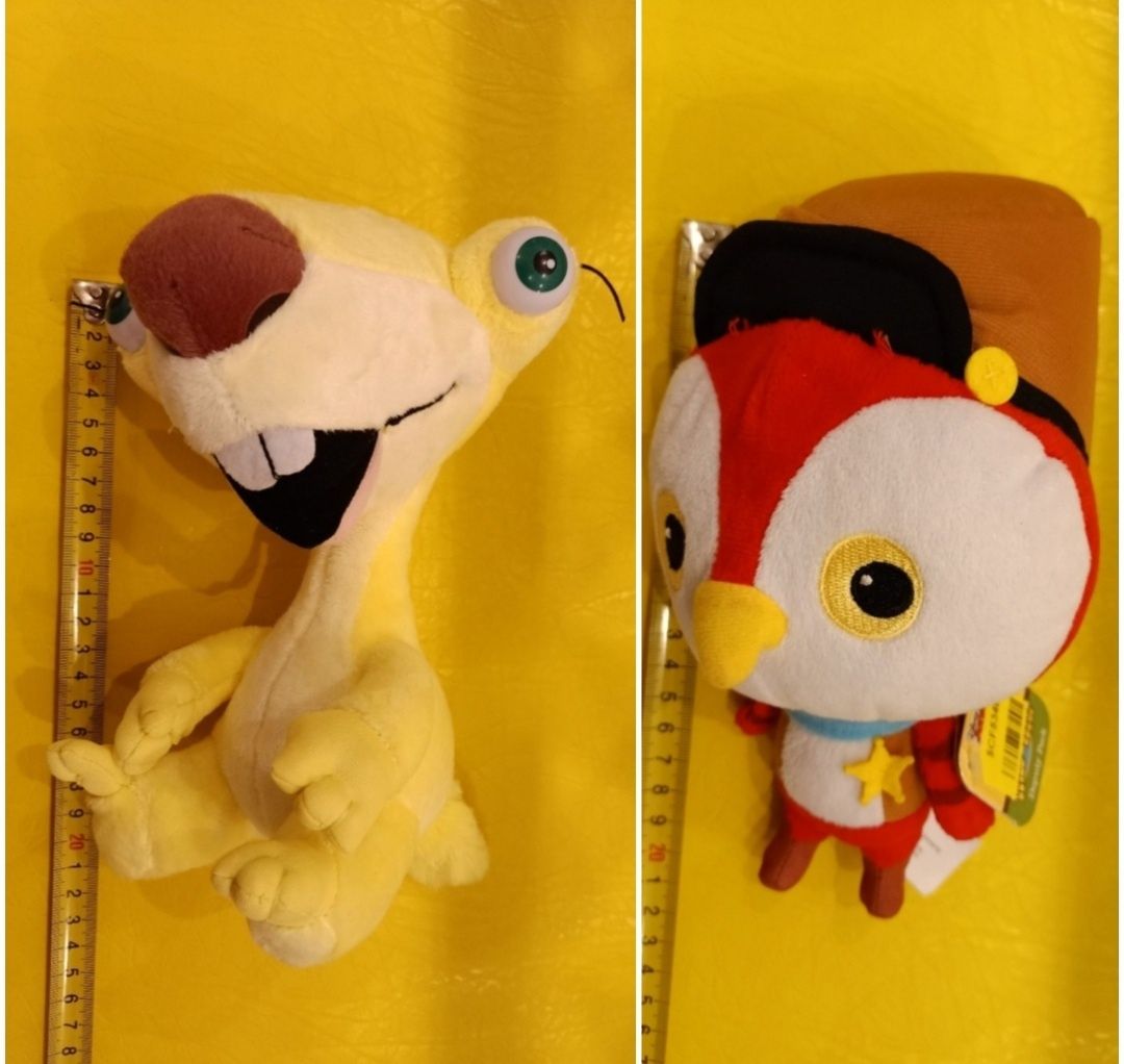 Мягкі іграшки пінгвін 42см, единорог, sock monkey, freia мішка, Сид