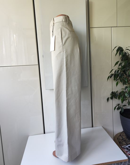 Zara  стильні бавовняні штани із защипами