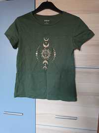 Zielony T-shirt z nadrukiem
