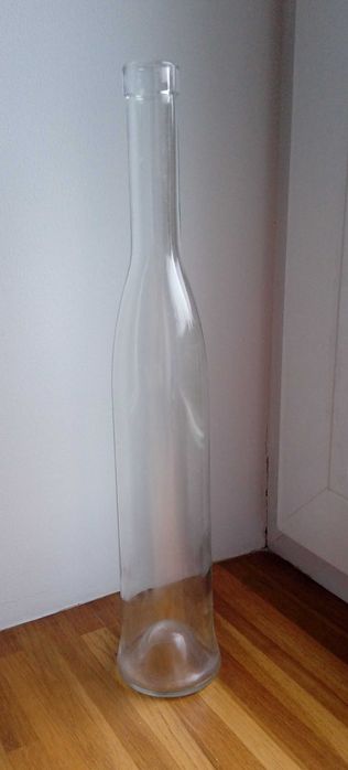 Butelka do oliwy wąska 37 cm Decoupage flakon na oliwę z korkiem