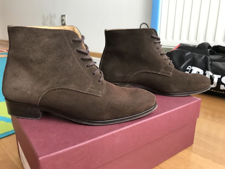 Crownhill Ankle Boots klasyczne ręcznie robione botki 36 brąz