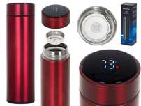 Kubek Bidon Termiczny Termos Smart Led 500Ml Bordowy