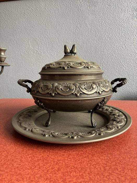Conjunto de prata para decoração