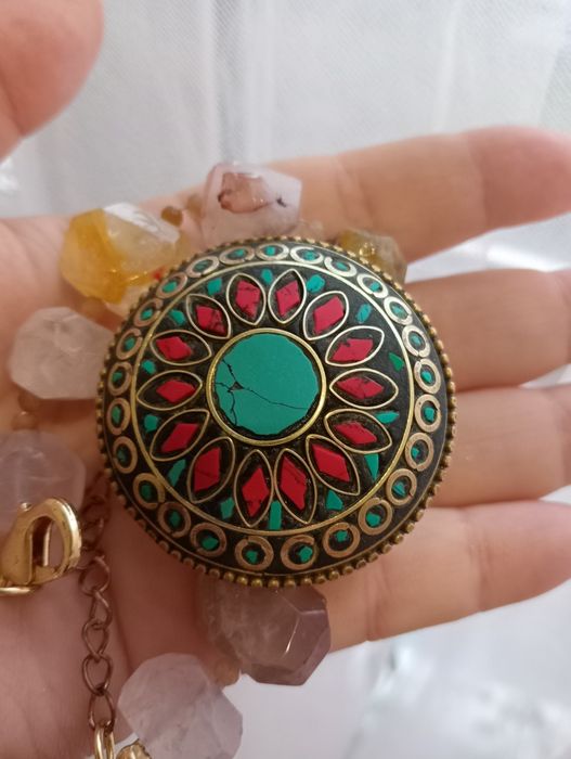 Перстень, каблучка. Натуральний камінь-бірюза, корали. Тібет, Непал.