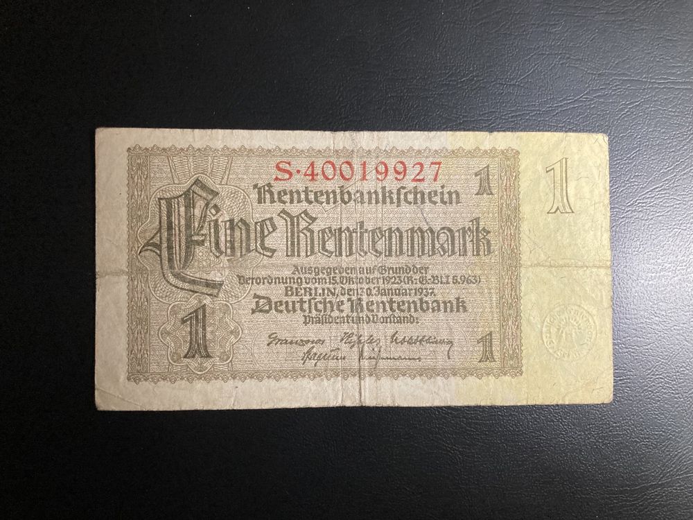 Banknot 1 marka 1937