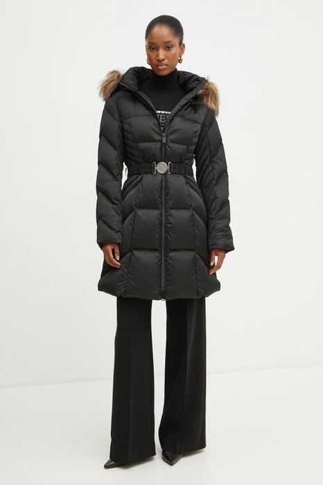 Płaszcz puchowy pikowany OLGA czarny Guess M