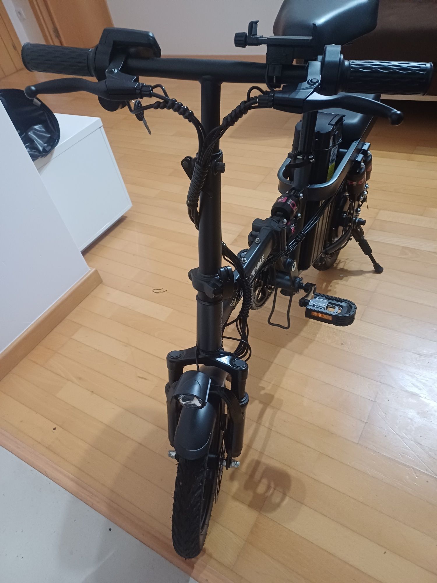 Bicicleta urbana elétrica Honey Whale S6 Pro | Pneus 14" | Motor 350W