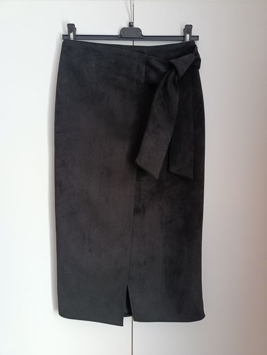 Spódnica welurowa damska midi elegancka NOWA