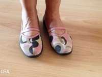 Sapatos em lona Kickers rosa n. 38
