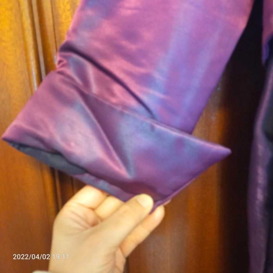 Vestido de cerimónia roxo com reflexos (ÓTIMO ESTADO)