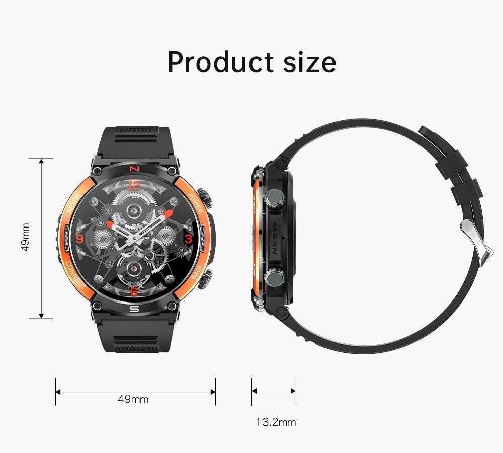 Smartwatch Colmi X11 duży 1,52 ekran rozmowy menu PL.