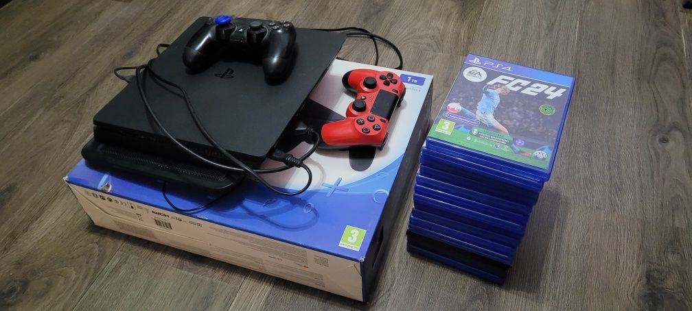 Konsola Ps4 Slim 1TB/Gry/Pady