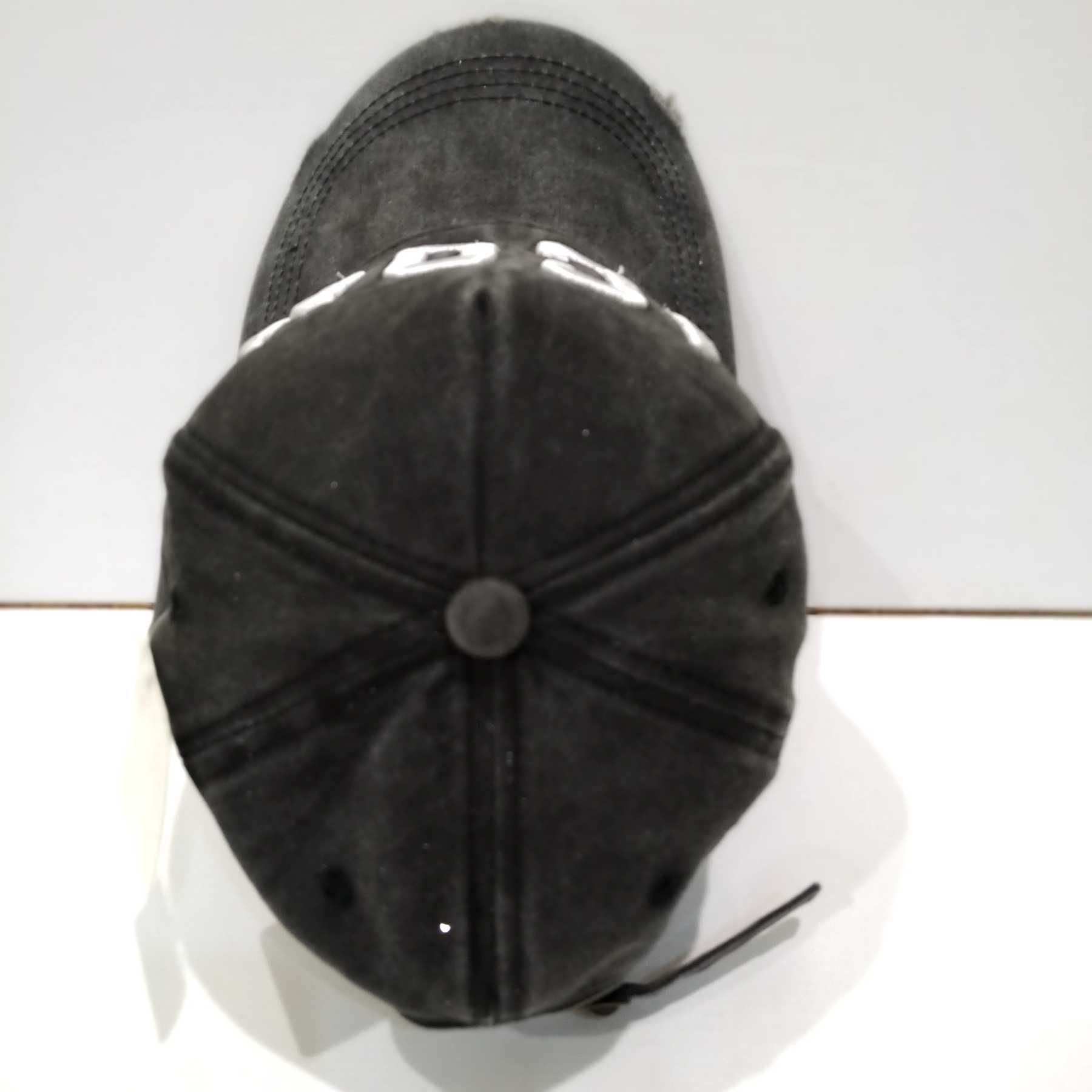 Мужская кепка- бейсболка ICON черная с белым вышитым лого
