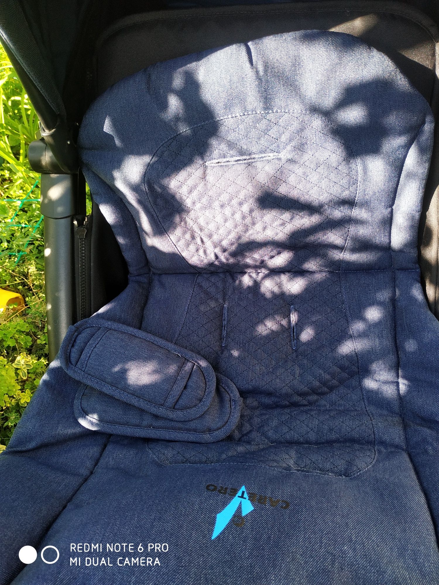 Прогулочная складная детская коляска Сaretero, синего цвета, под джинс
