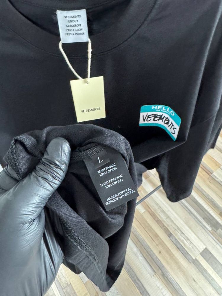 Футболка Vetements | Hello my name is | L