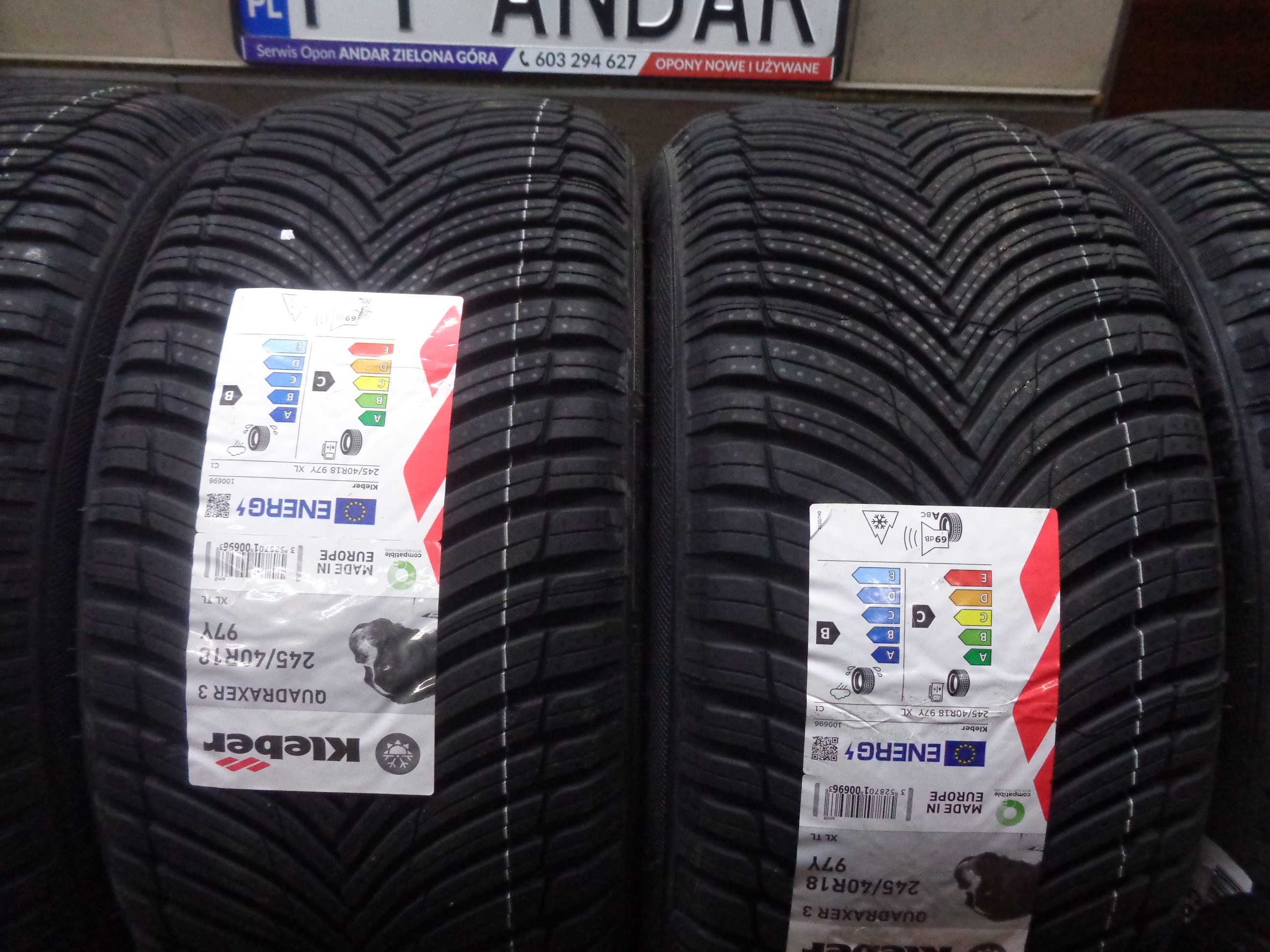 245/40R18 KLEBER Quadraxer 3 , Nowe Całoroczne , Warto , ANDAR