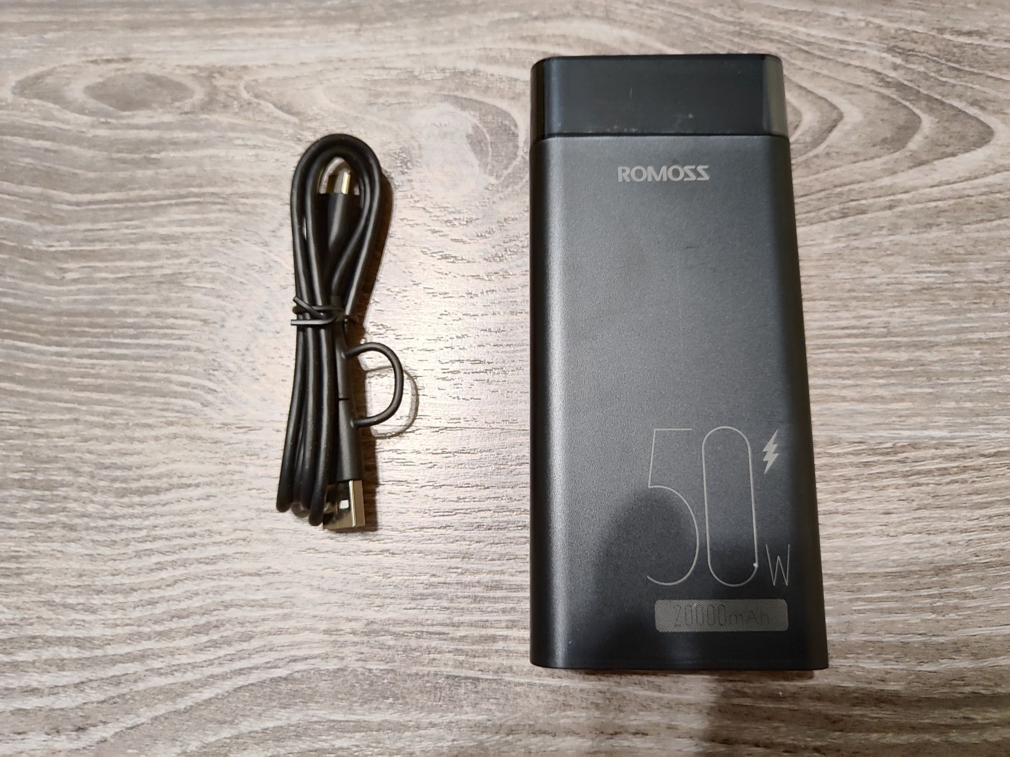 Павербанк powerbank для ноутбука ROMOSS 50W повербанк 20000mah PD USB