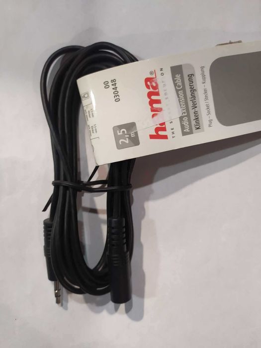HAMA Przedłużacz Jack 3,5mm  długi 2,5 m gniazdo-wtyk AUX