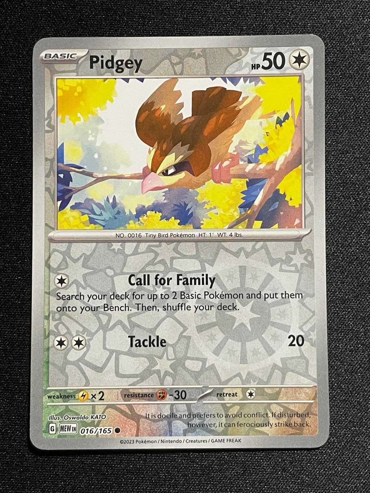 Carta Pokémon Pidgey 16/165 Scarlet & Violet 151