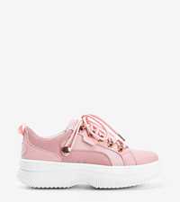 Różowe sneakersy na wysokiej podeszwie Tifel 38