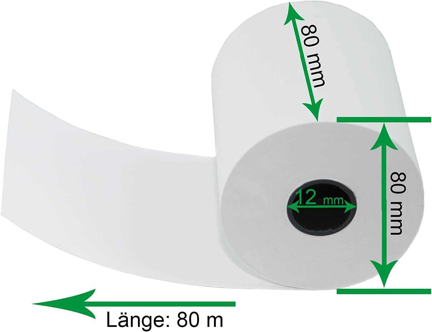 5x rolki termiczne 80x80x12mm 80m