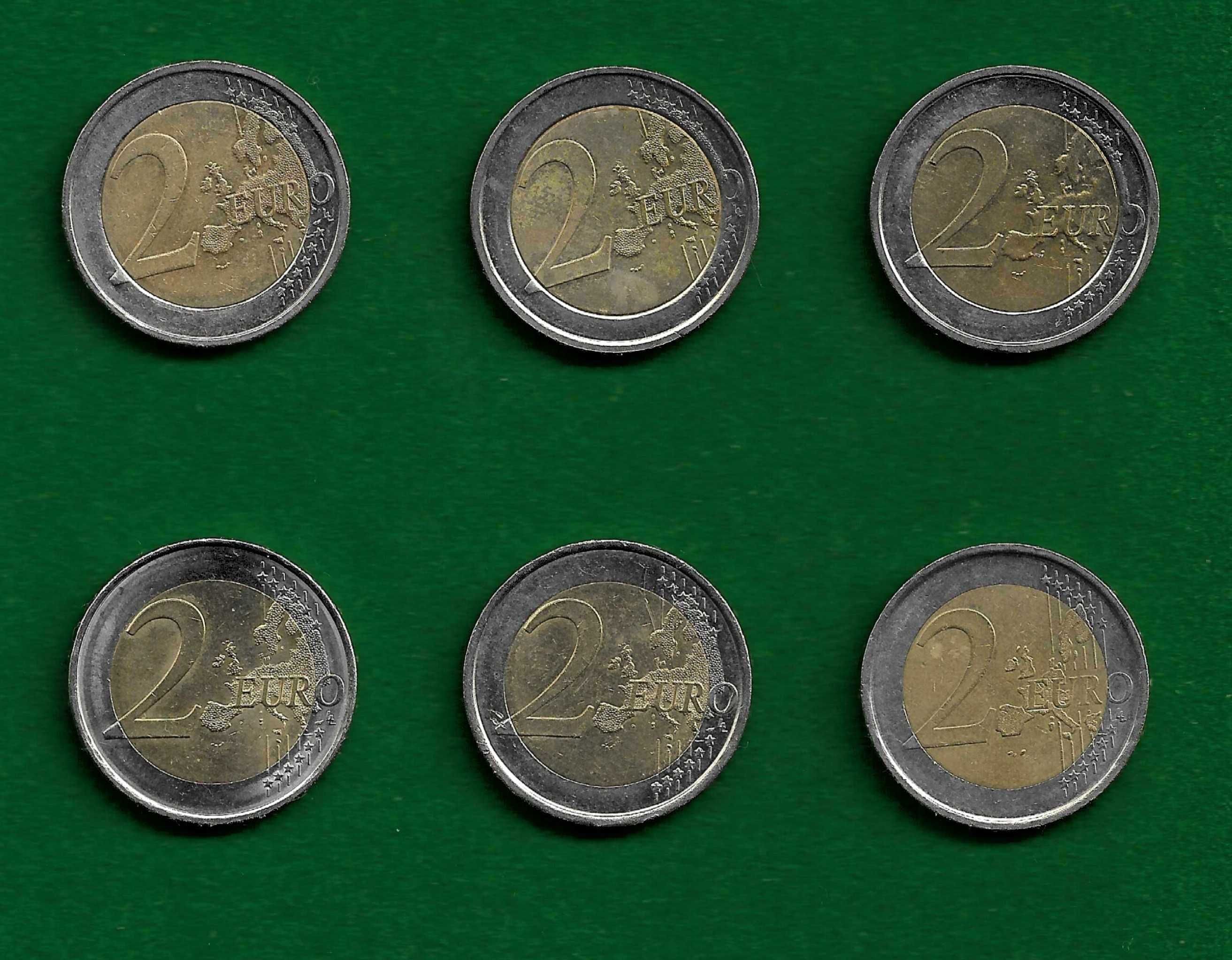 11 Moedas Comemorativas de 2 Euros - ESTRANGEIRAS