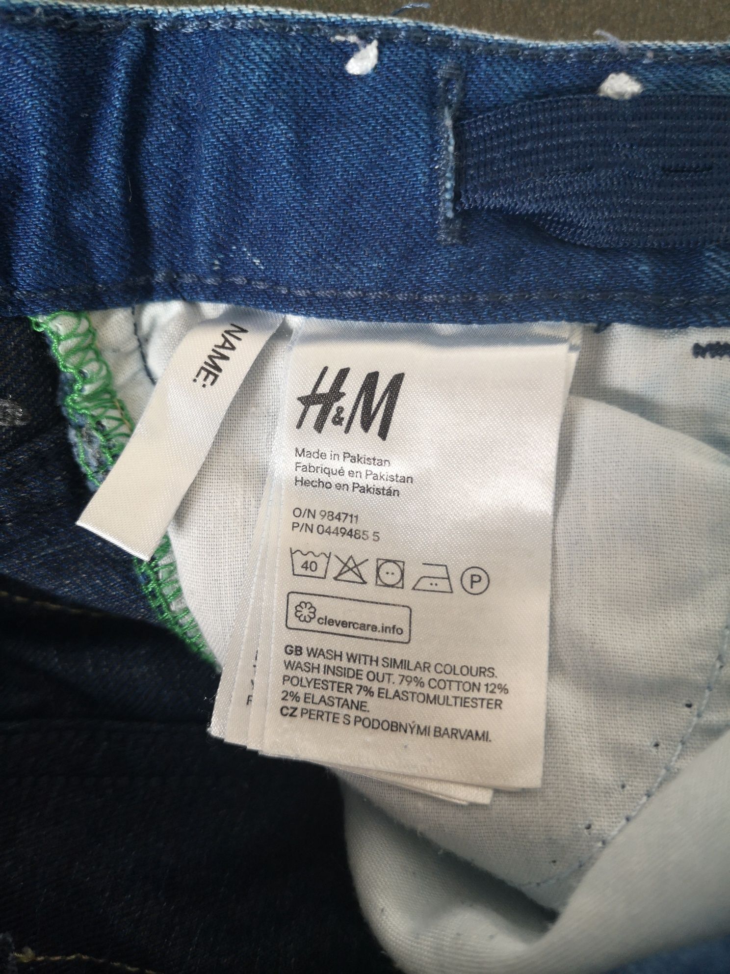 Świetnie spodnie jeansy H&M r. 98