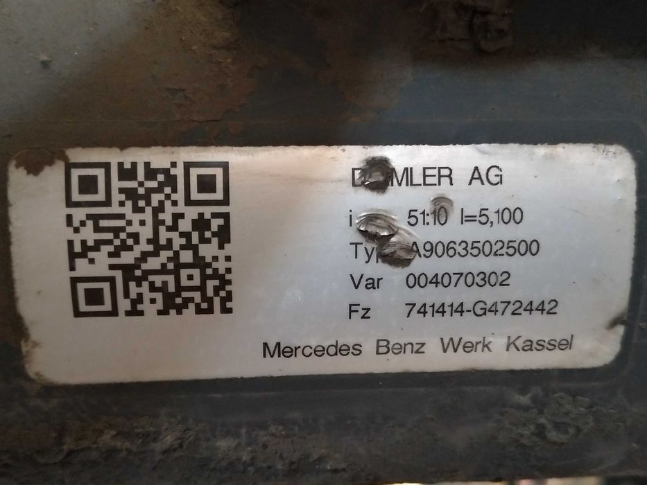 Eixo diferencial tras Mercedes Sprinter(W906.) Ref. 51:10,52:11,48:11.