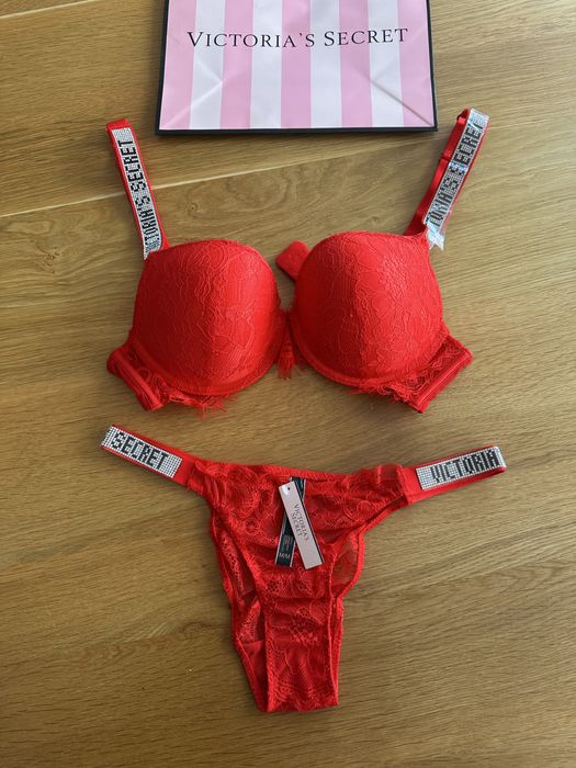 NOWY komplet bielizny Victoria’s Secret rozmiar C75 stanik + majtki