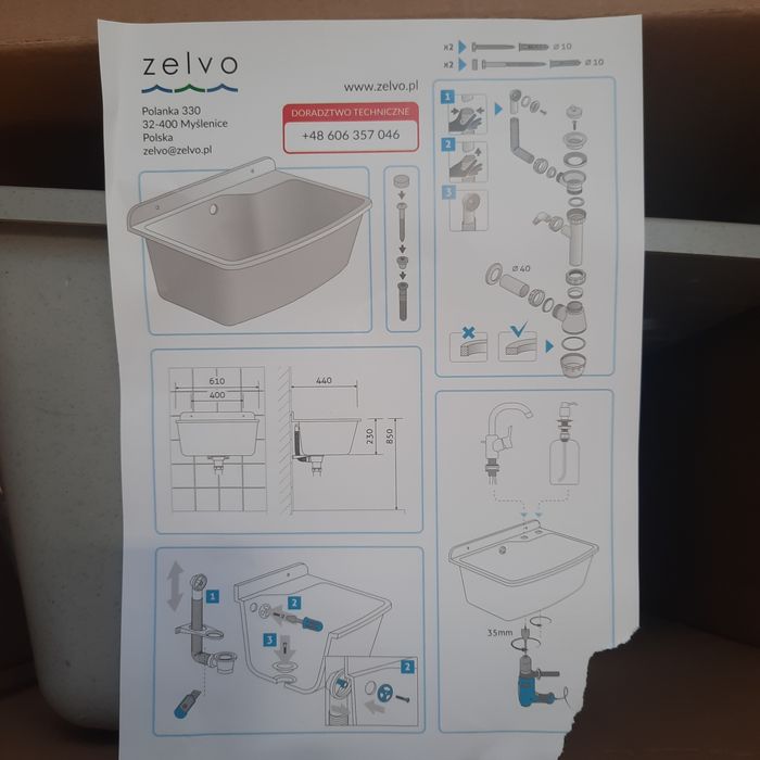 Nowy zlew gospodarczy Zelvo Maximus