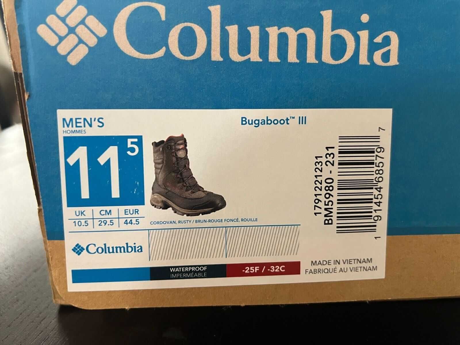 Зимние мужские ботинки Columbia BUGABOOT III