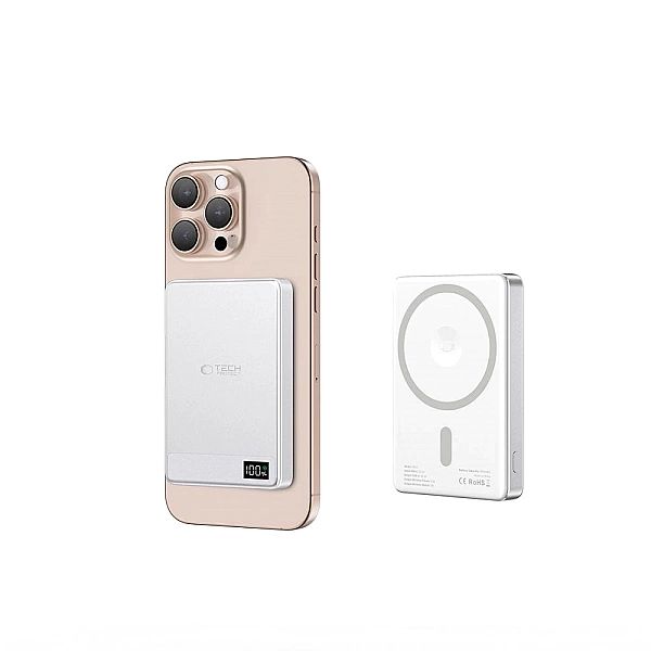 Powerbank Tech-Protect PB33 LifeMag MagSafe 5000mAH - srebrny