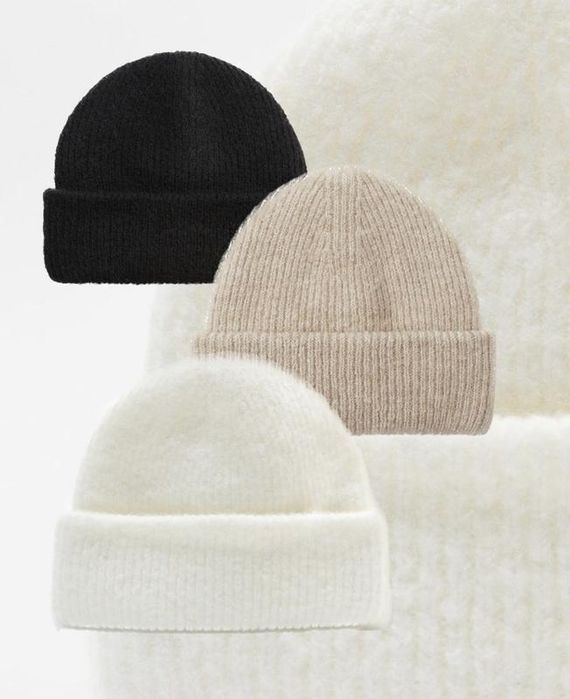 Шапка біні zara з шерстю