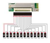 Смар бмс bms jiabaida 7-14s 40 a Smart BMS 7-14S Li-ion 40A Bluetooth/