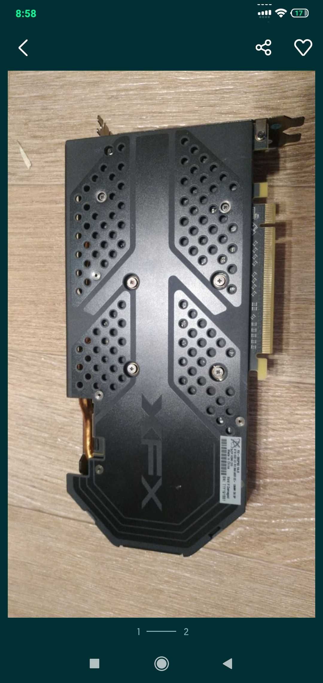 XFX Radeon RX580 Б/У