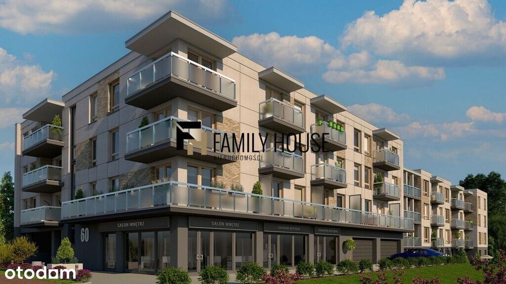Rezydencja Żeromskiego 46,96m² 3pokojowe z ogrodem