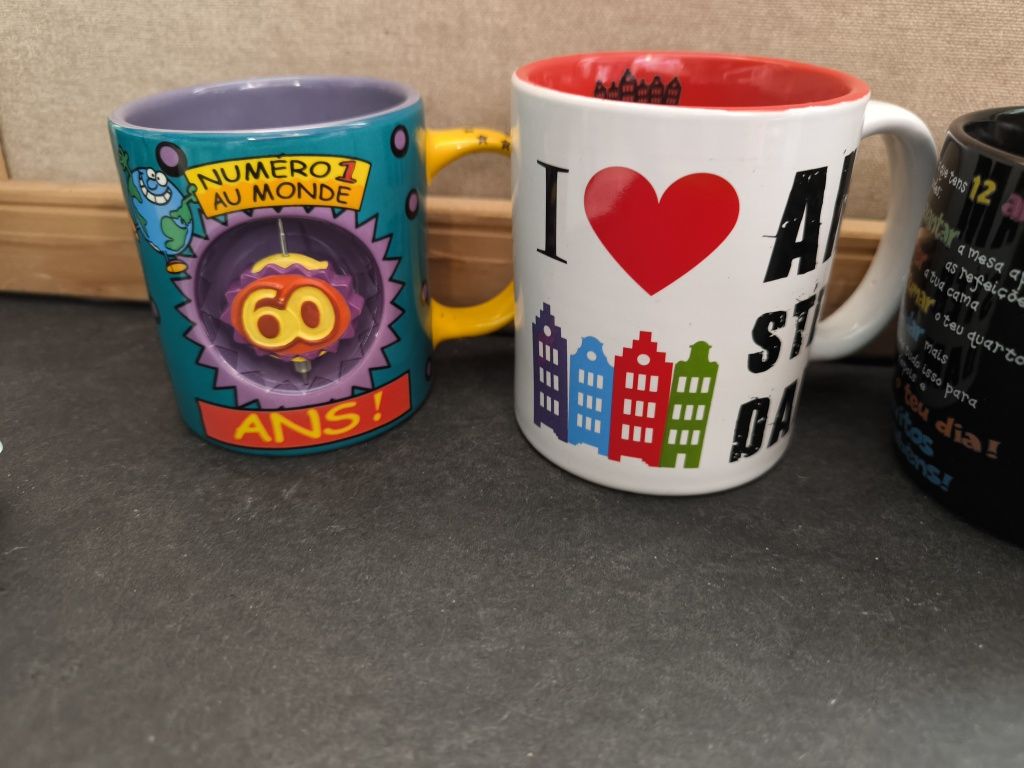 Conjunto de 4 canecas decorção