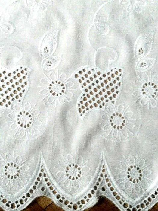 ткань хлопок белый с вышивкой ришелье 4 куска для детей, прочего