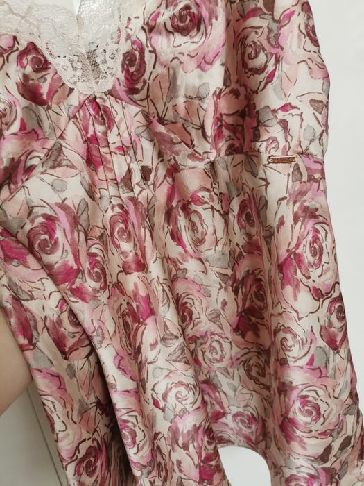 Jedwabny top jedwabna bluzka 46