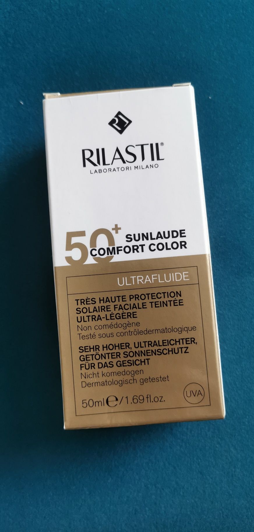 Emulsja krem na przebarwienia Rilastil Sunlaude 50+ comfort color