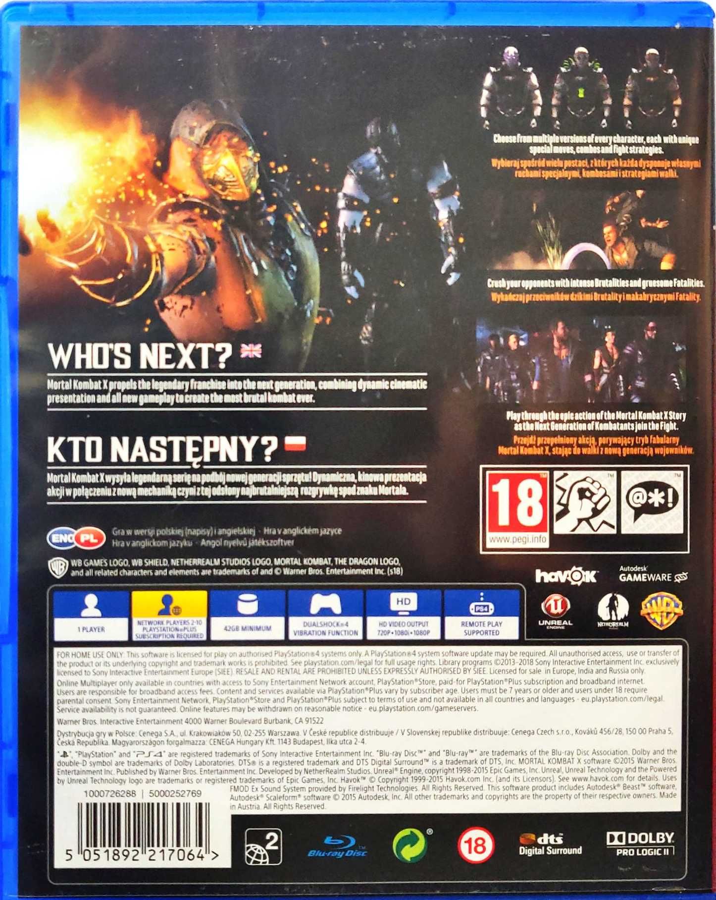 Mortal Kombat X gra PS4