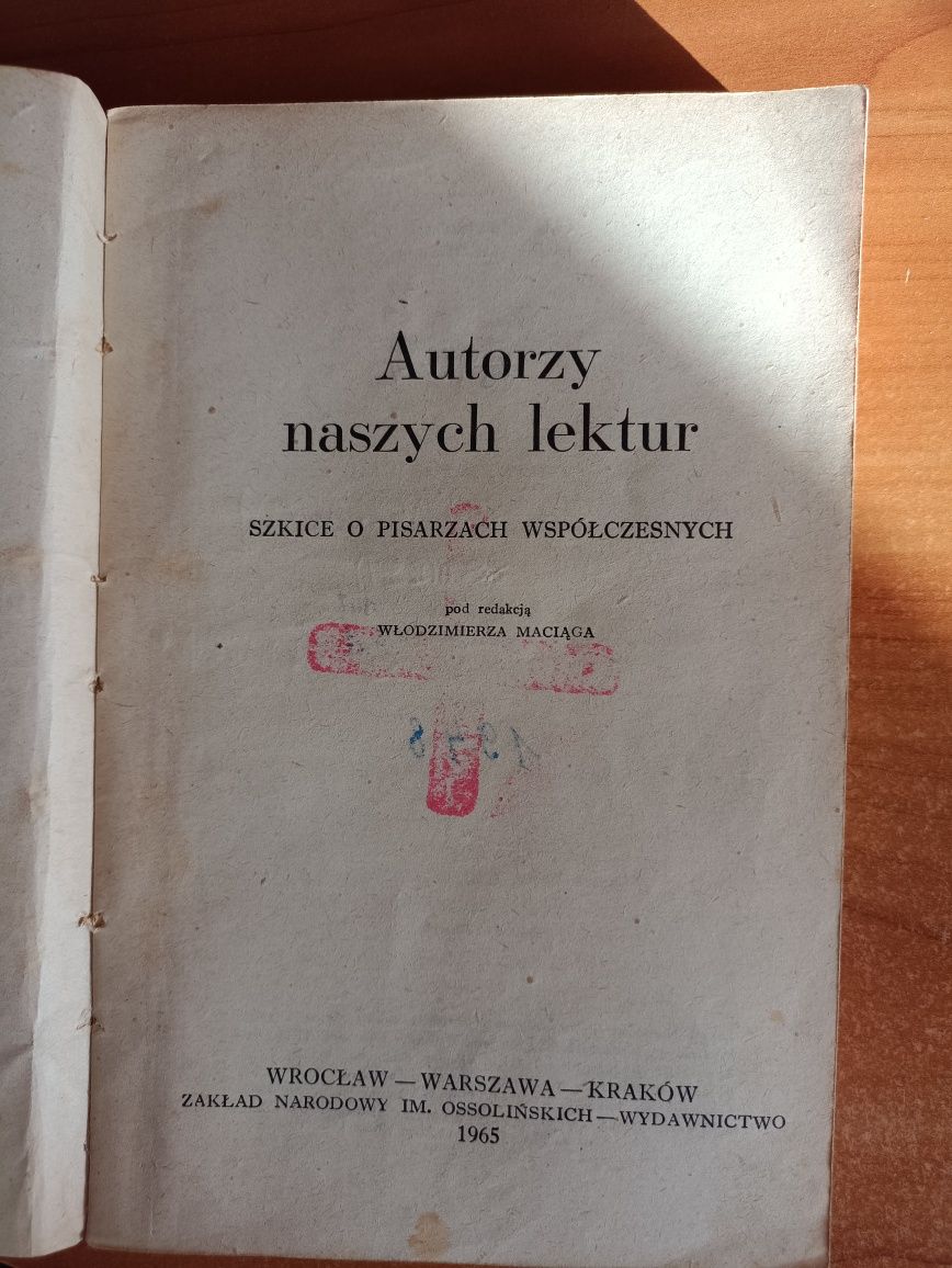 Włodzimierz Maciąg "Autorzy naszych lektur"