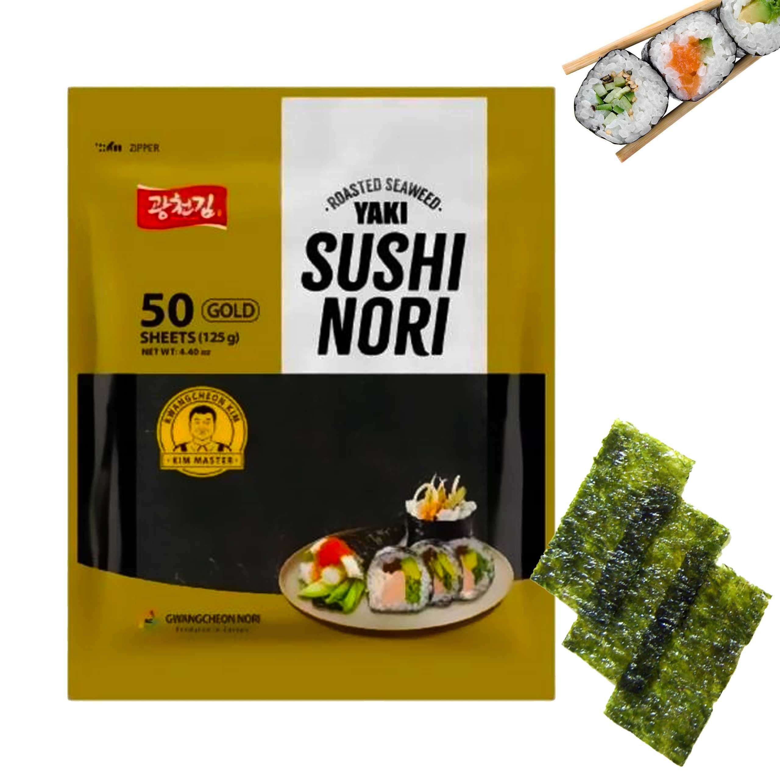 Wodorosty Algi do Sushi Nori Gold - Pakiet 50 sztuk