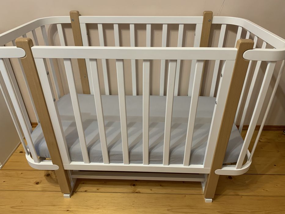 Ліжечко 120*60 Престиж + матрас + наматрацник + простирадло на гумці