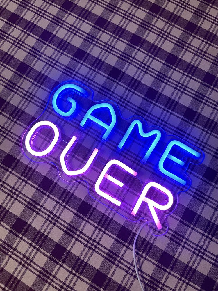 Lampka led neon game over na usb