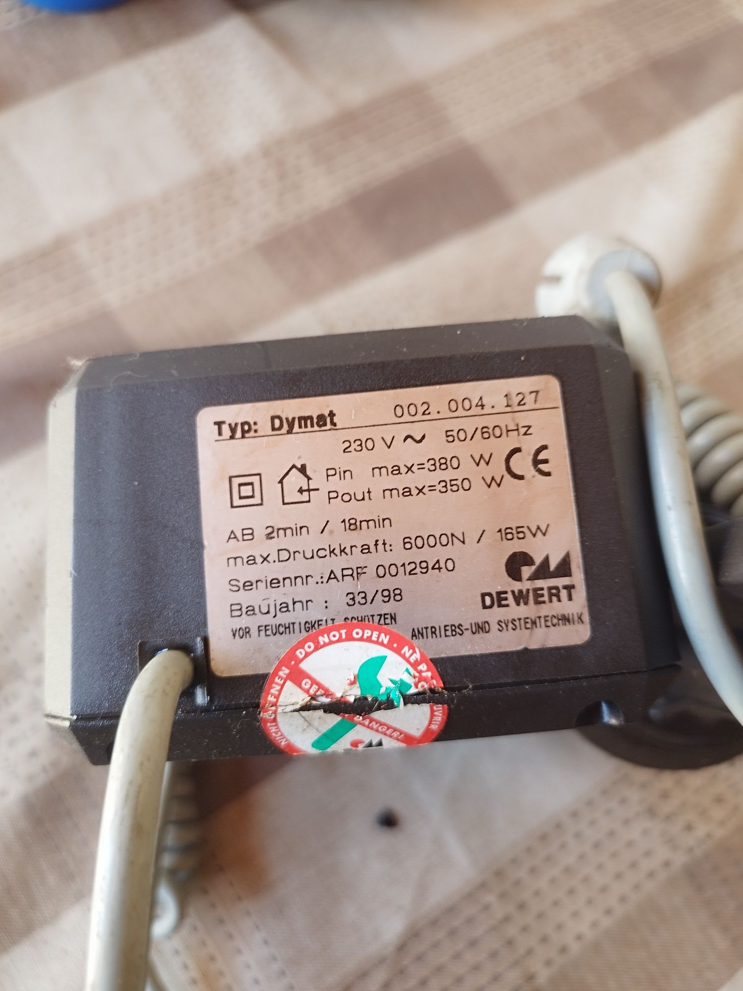 Sterownik i siłownik Dewert Dymet do łóżka